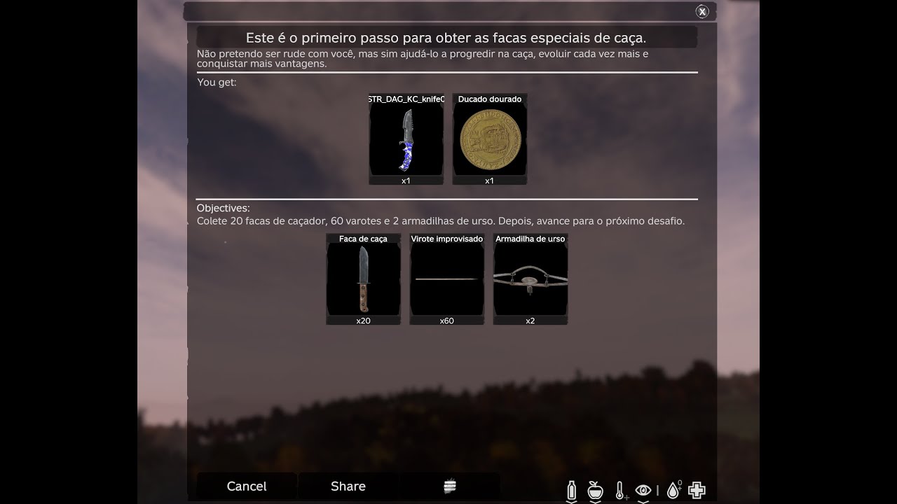 Em busca das facas de caça PTIV. Vida Z. Chernarus. PVE.