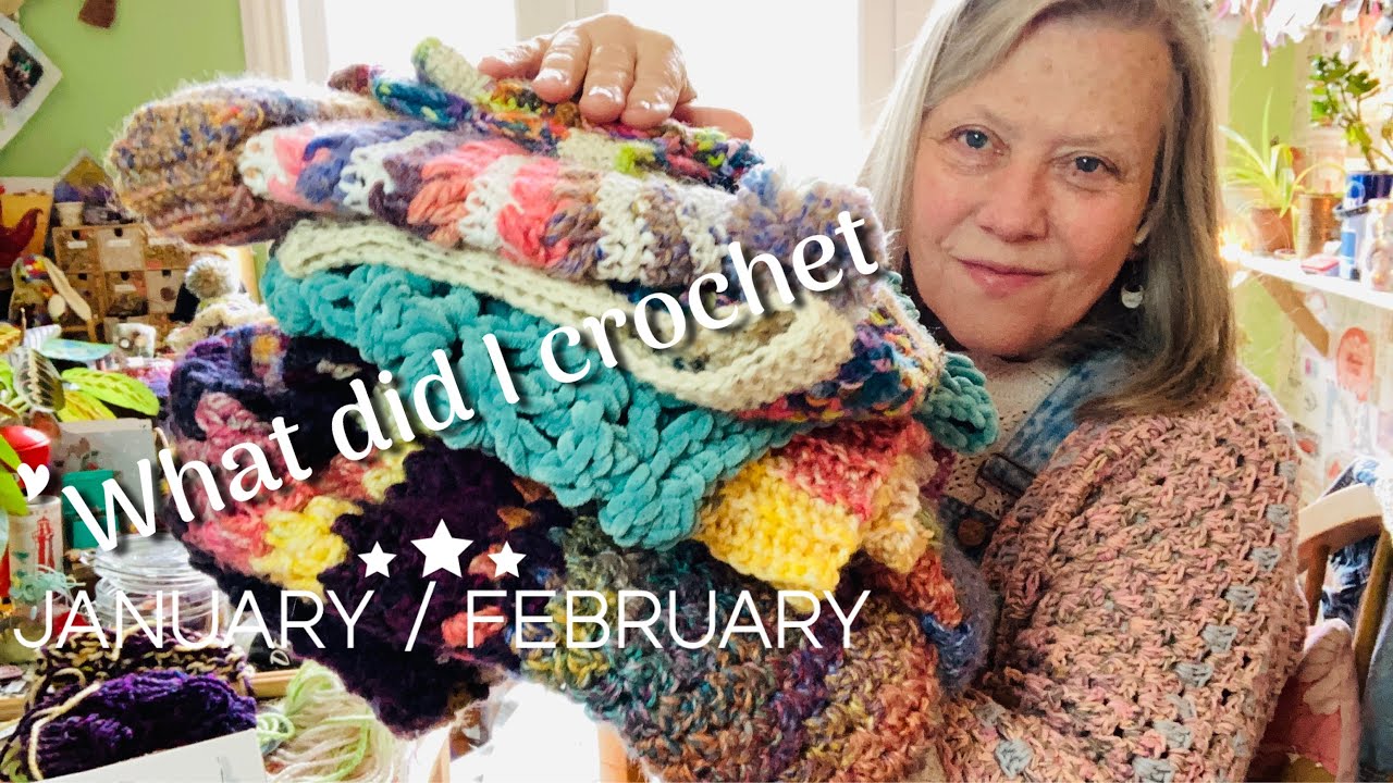 My crochet projects January & February - yarn scrap idea crochet journal