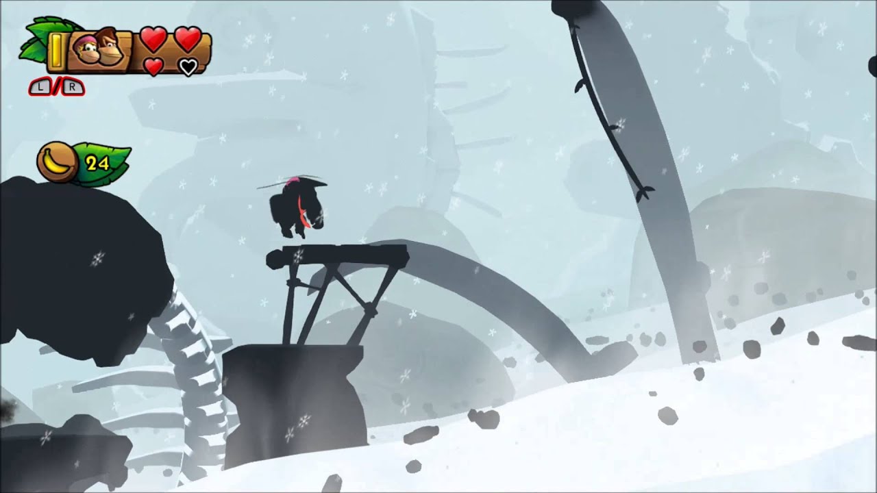 Donkey Kong Country: Tropical Freeze - 100% Walkthrough - 6-6 Cliffside Slide (Puzzle and KONG)