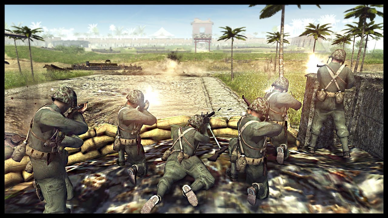 ATTACKING SHURI CASTLE! USMC Assault Japanese Castle - Men of War The Pacific Mod Gameplay