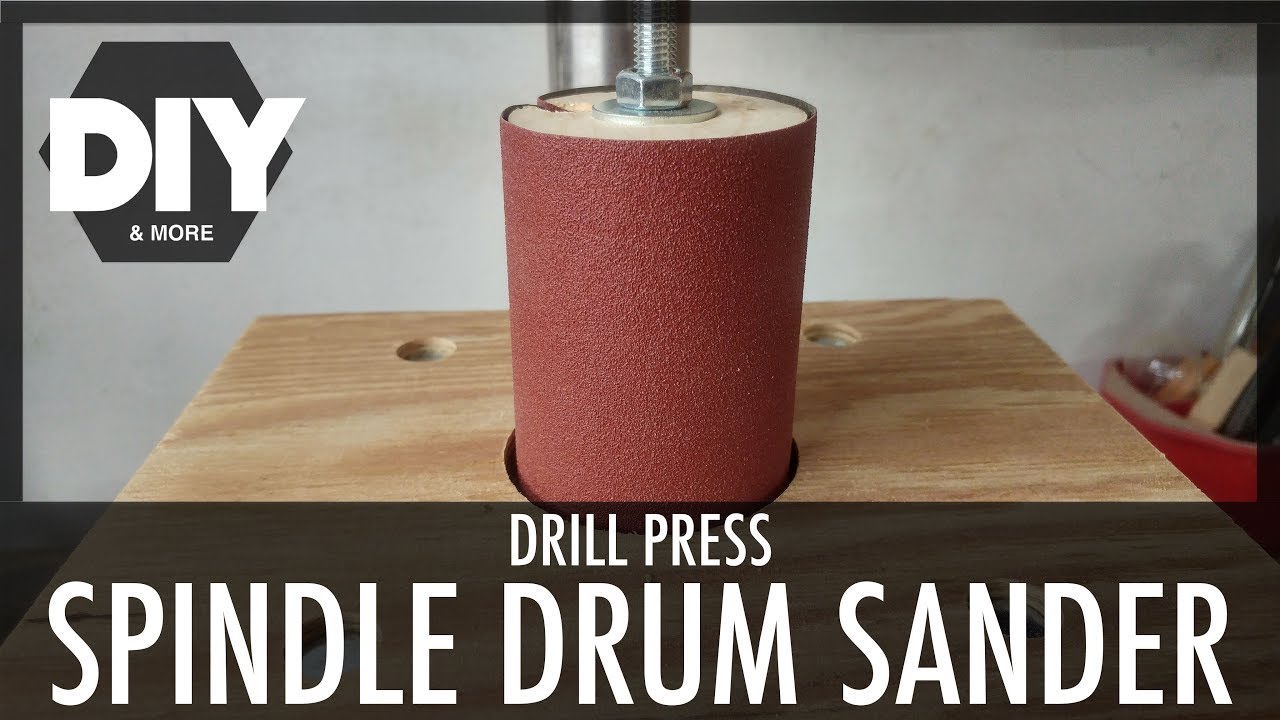 HOMEMADE SPINDLE DRUM SANDER (for drill press) - LEVIGATRICE A RULLO (per trapano a colonna)