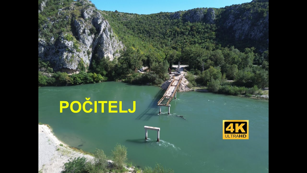 Uklonjen željezni most u Počitelju nakon 5 godina korištenja za potrebe gradnje Koridora 5C
