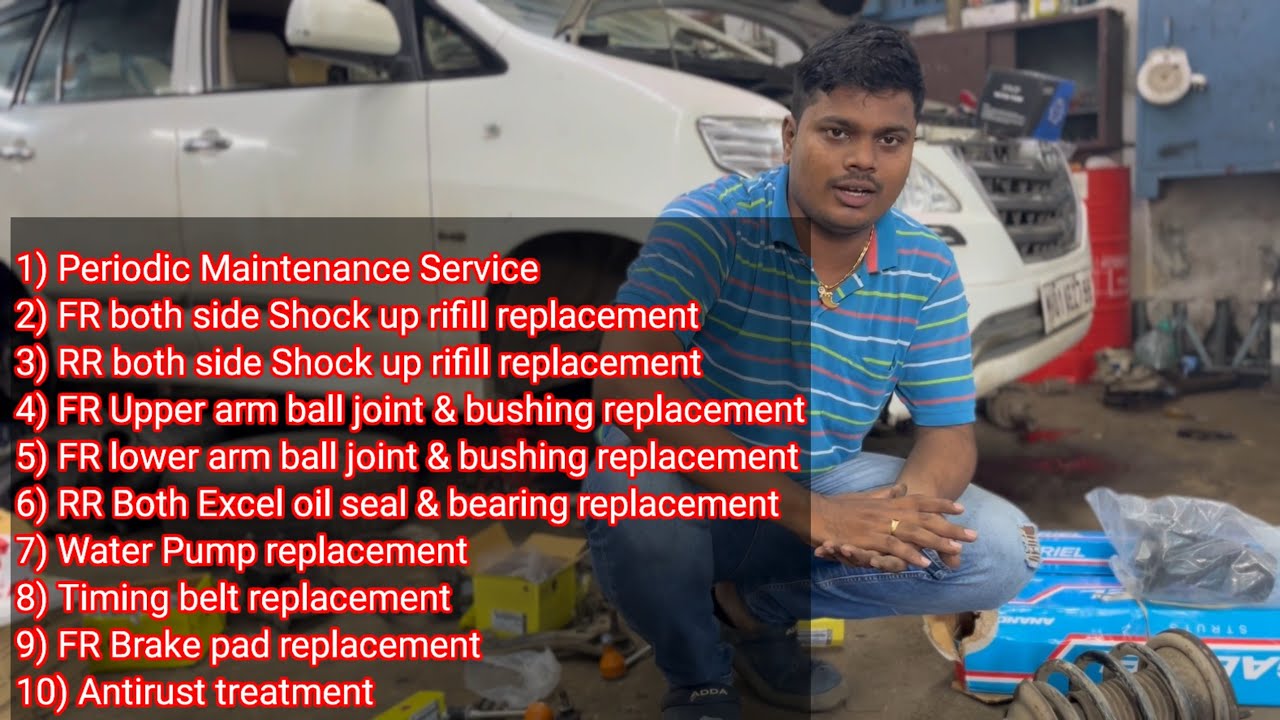 TOYOTA INNOVA 2007 Full suspension overhaul # innova# Toyota# Steringg rack repair# VLOG NO = 43