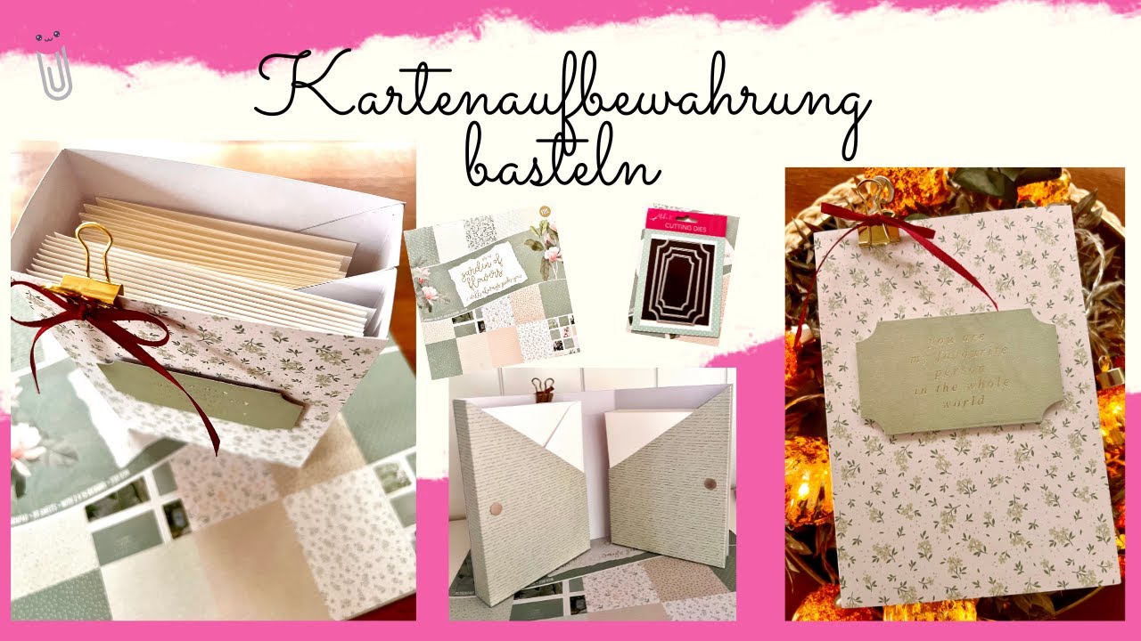 ☀️💞 Kartenaufbewahrung  basteln 🎀 I in cm I mit Papier und Stanzen von ACTION I Annilis Welt ☀️💞