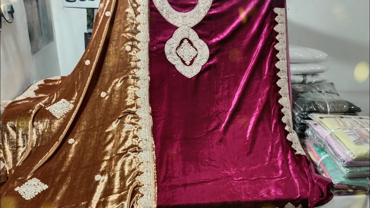 #wholesaleprice#velvet#sale✅ LUDHIANA BRAND PURE MAKHMAL VELVET WITH CONTRAST D/P#viral#clothing