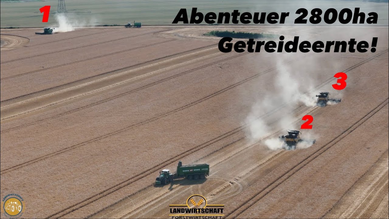 Abenteuer 2800ha Getreideernte! 2x 10.90 Mähdrescher Großeinsatz Dreschen Lebensmittel Ernte 2024