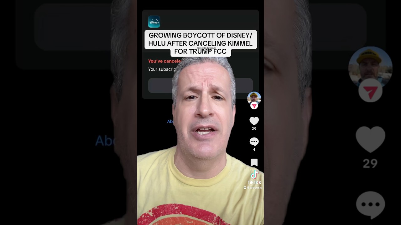 Boycott of Disney/Hulu after they caved to Trump&rsquo;s FCC&rsquo;s demand that they cancel Jimmy Kimmel&rsquo;s show