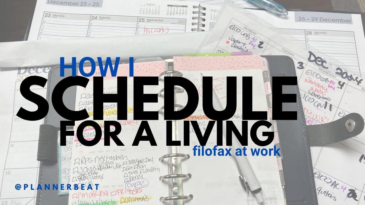 I Schedule for a Living | Filofax Work Planner Set Up | Professional Scheduler Tips | Personal Rings