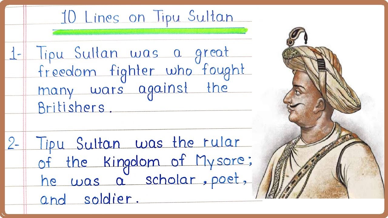 10 Lines on Tipu Sultan in English | Tipu Sultan 10 Points Essay, Few Lines, Sentences Tipu Sultan