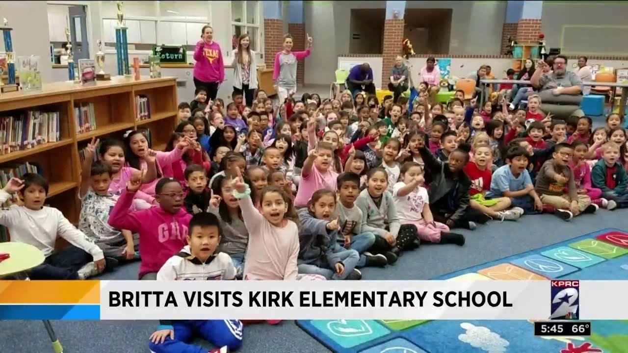 Britta visits Kirk Elementary School