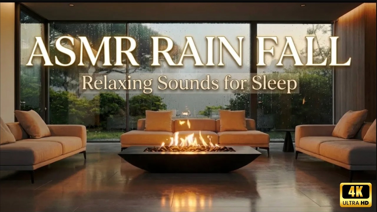 Cozy Rainy Evening in a Luxury Forest Cabin 🌲   ASMR Rain Sounds for Sleep & Study
