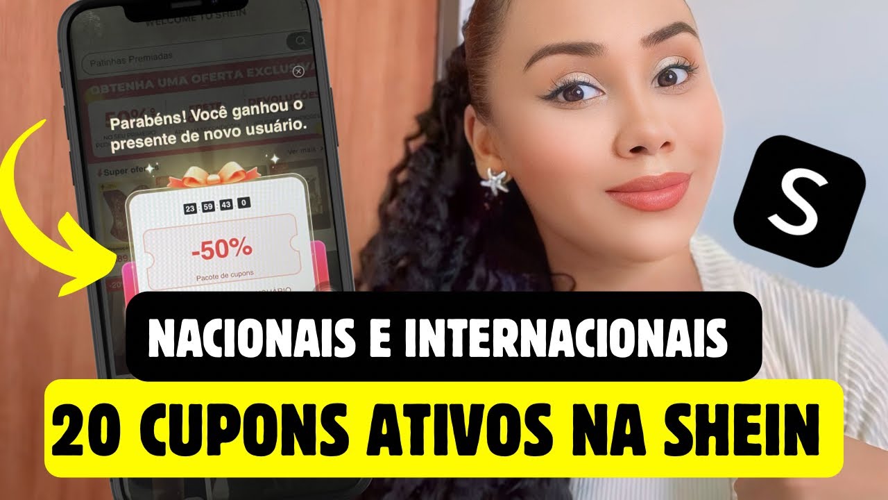 🔥20 CUPONS DE DESCONTO NA SHEIN NACIONAL E INTERNACIONAL 🛍️💸