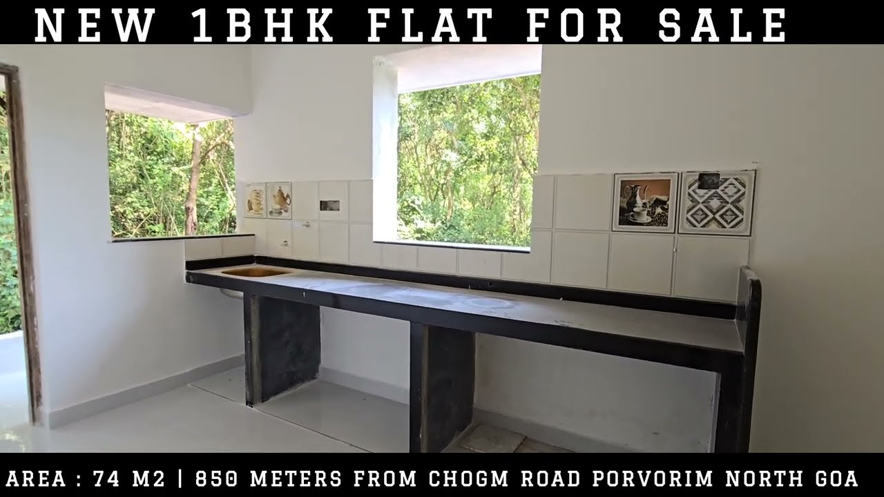 NO BROKERAGE CHARGES NEW 1BHK FLAT FOR SALE NEAR CHOGM ROAD NORTH GOA WITH PARKING AND LIFT 