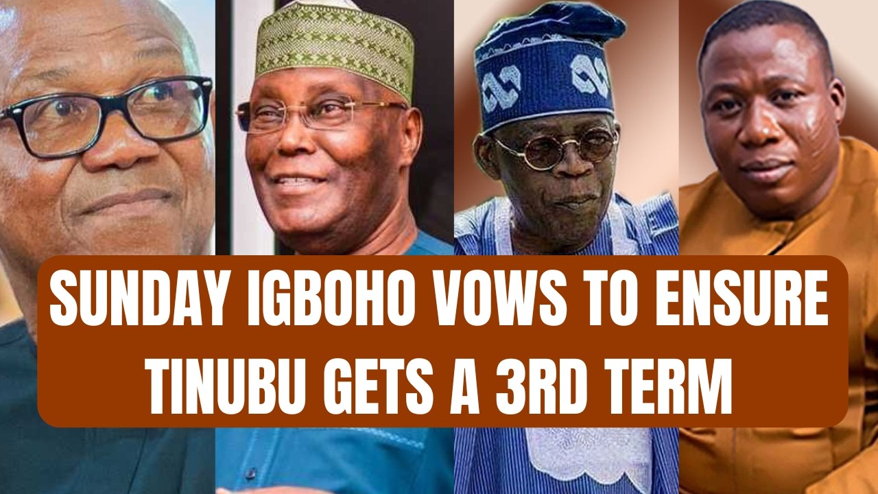 Sunday Igboho Dares Atiku,Peter Obi to Campaign in South-west; Vows to Ensure Tinubu Gets Third Term