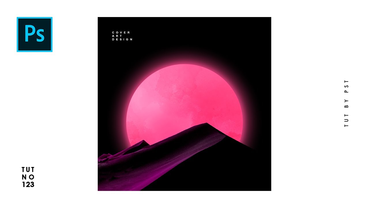 How to Create Pink Moon Futuristic Cover Art Design in Photoshop - Photoshop Tutorials