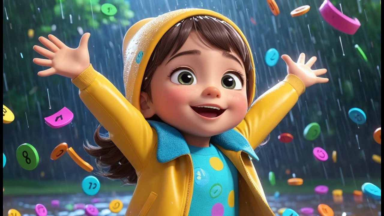 Counting Raindrops on the Window Pane | Fun Kids Song | Soothing Rainy Day Rhyme