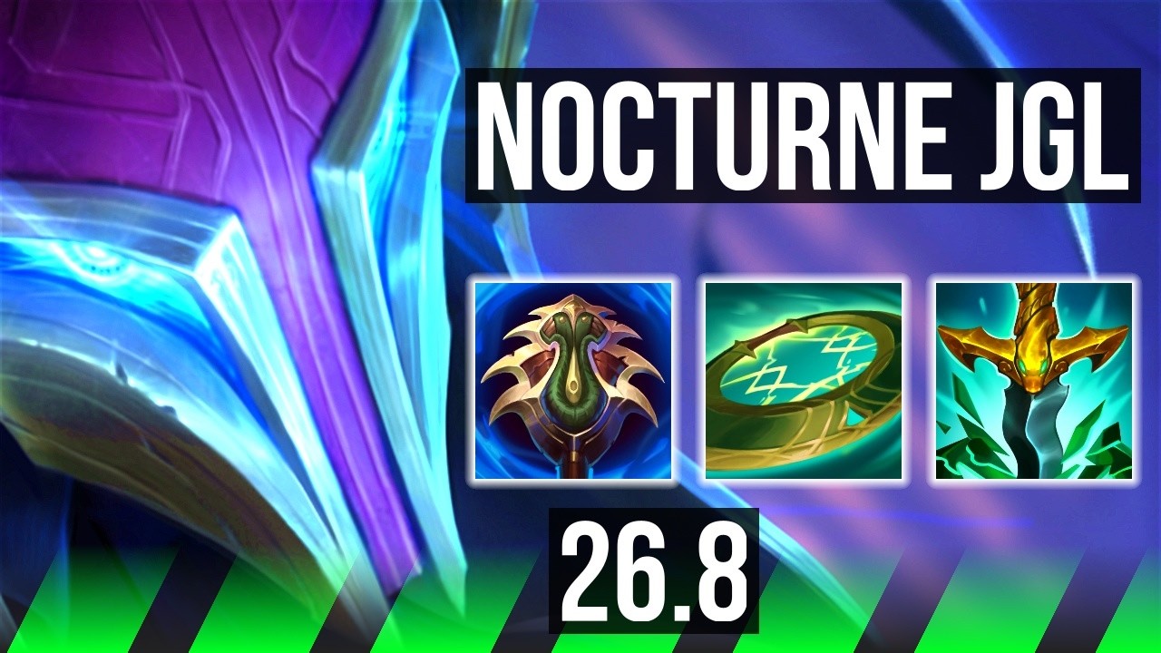 NOCTURNE vs JAX (JGL) | 47K damage, 5k gold comeback | KR Master | 26.8