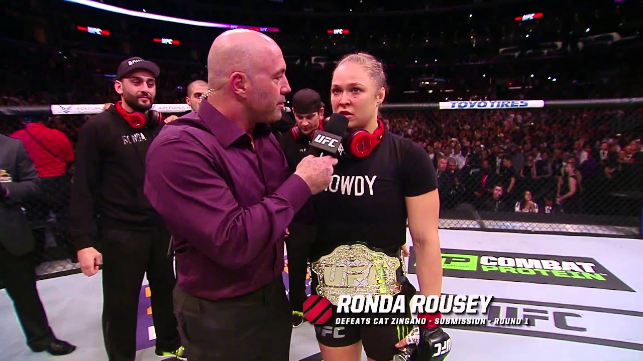 UFC 184: Ronda Rousey Octagon Interview