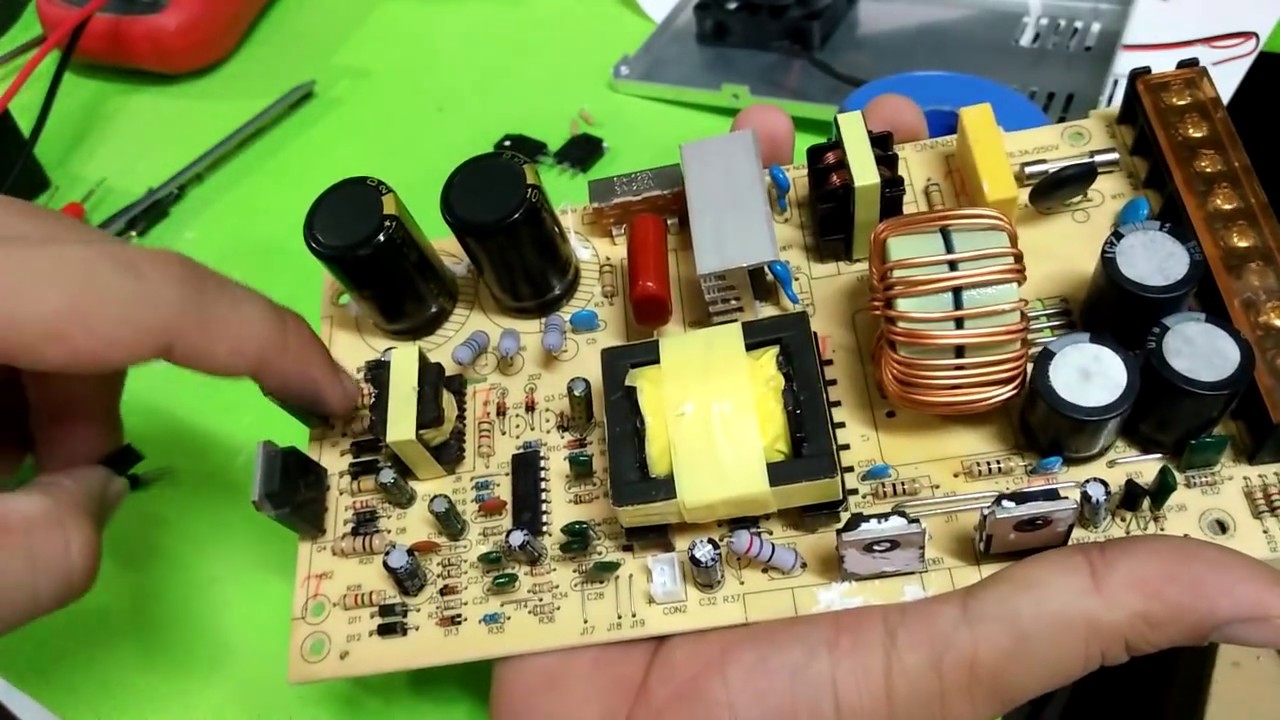 ซ่อมสวิทชิ่ง12V30Aไม่จ่ายไฟLEDเขียวไม่ติด #SwitchingPowerSupply