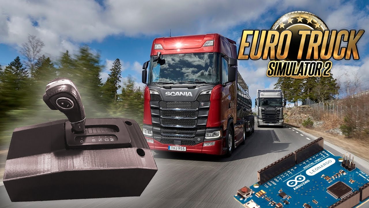 Cockpit Caseiro - Câmbio Automático do Ford Fusion com Arduino funcionando no Euro Truck Simulator 2