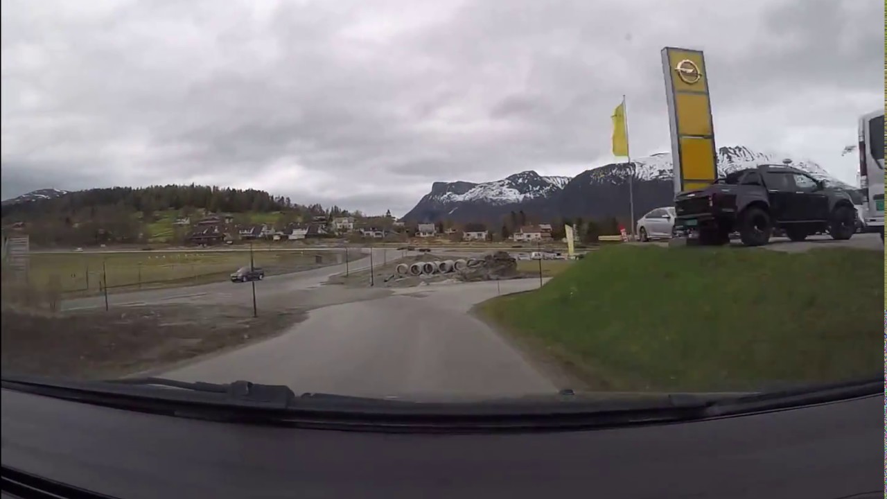 Ørsta-Volda through car window