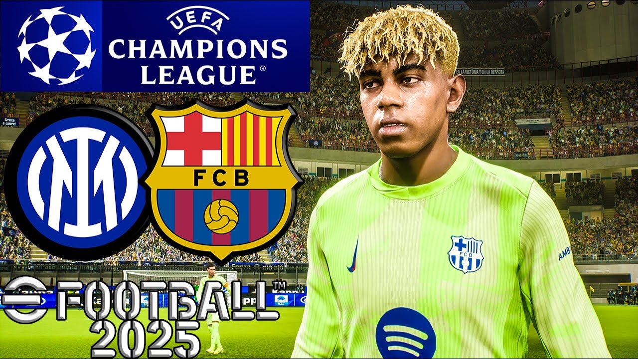 eFootball 2025 - Inter Milan vs Barcelona | UEFA Champions League | PS5™ [4K60]