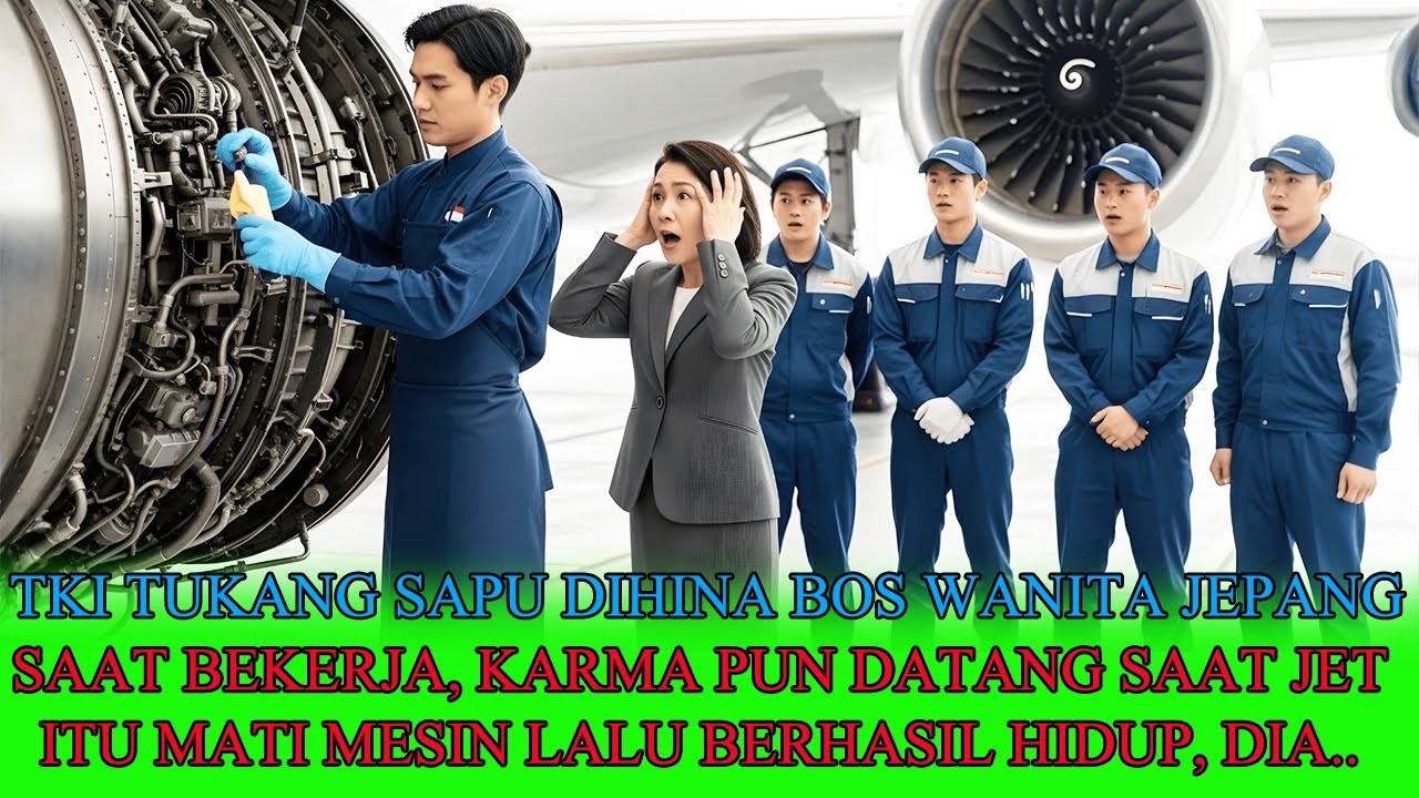 KISAH NYATA‼️TKI PETUGAS KEBERSIHAN PERBAIKI SENDIRI MESIN JET YANG MATI HINGGA BERHASIL HIDUP