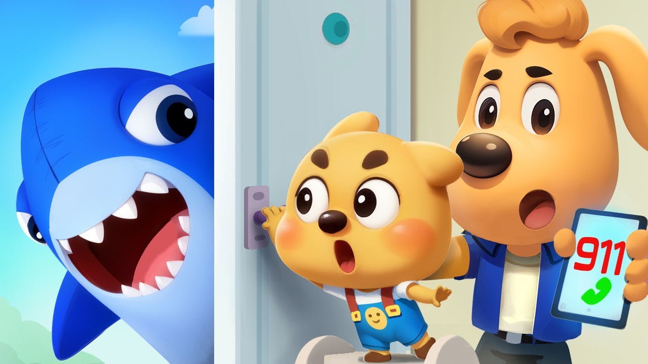 Knock Knock A Shark's at the Door | Useful Story | Safety Rules for Kids | Sheriff Labrador