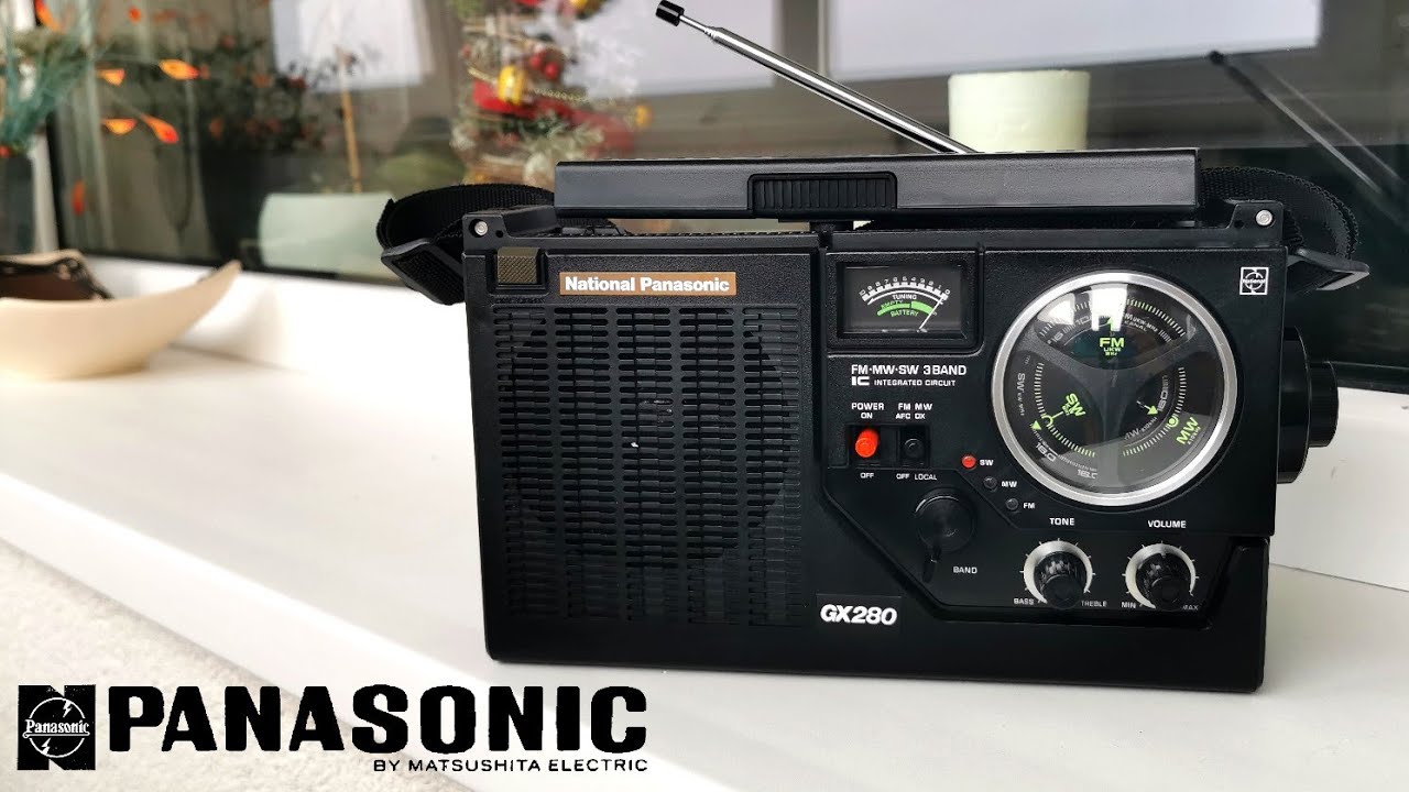 National Panasonic ナショナル パナソニック GX280 RF-879JB quick daytime SW band scan with telescopic in Europe