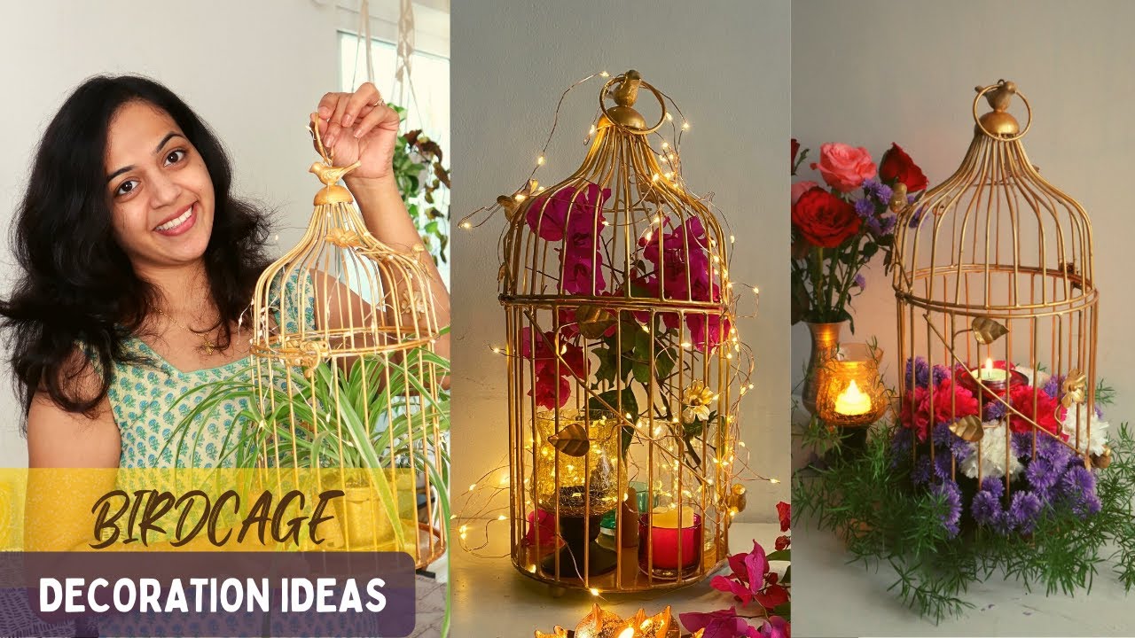 Making Beautiful D&eacute;cor Piece for Diwali | Birdcage Decoration DIY Ideas for Diwali