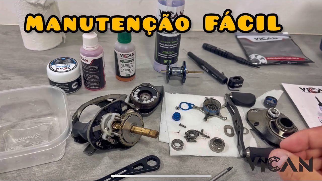 Como fazer a MANUTENÇÃO da sua carretilha ou molinete - vican rolamentos