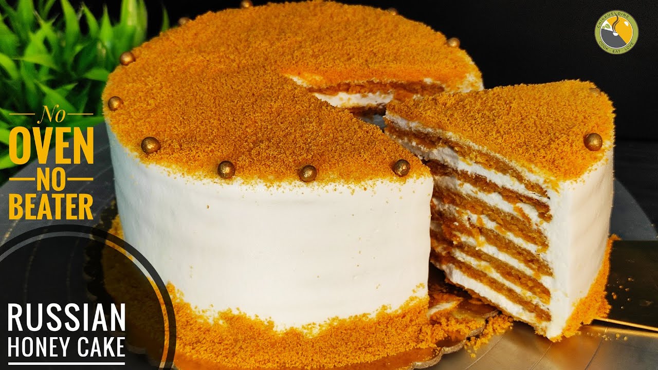 💯How to make perfect Russian Honey Cake| Russian Honey Cake| Medovik RUSSIAN HONEY CAKE Recipe|E#353