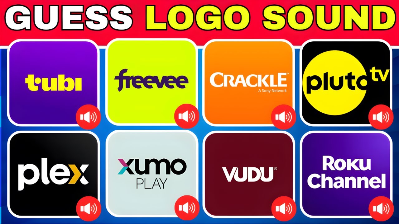 Guess The Streaming Logo Sound (Free Apps) 🎬🔊 | Tubi, Pluto TV, Peacock & Freevee | Quiz 2025