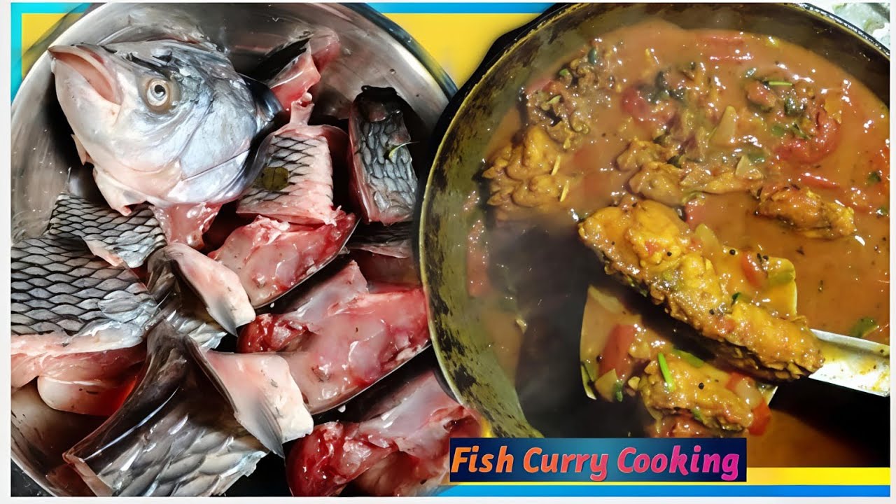 Rohi Bhakur Fish Curry Cooking, Tapa Bihari 
