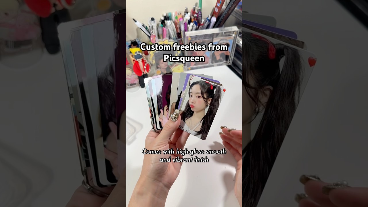 First time making pc freebies from Picsqueen for TWICE concert 🩵 #photocards #freebies #picsqueen