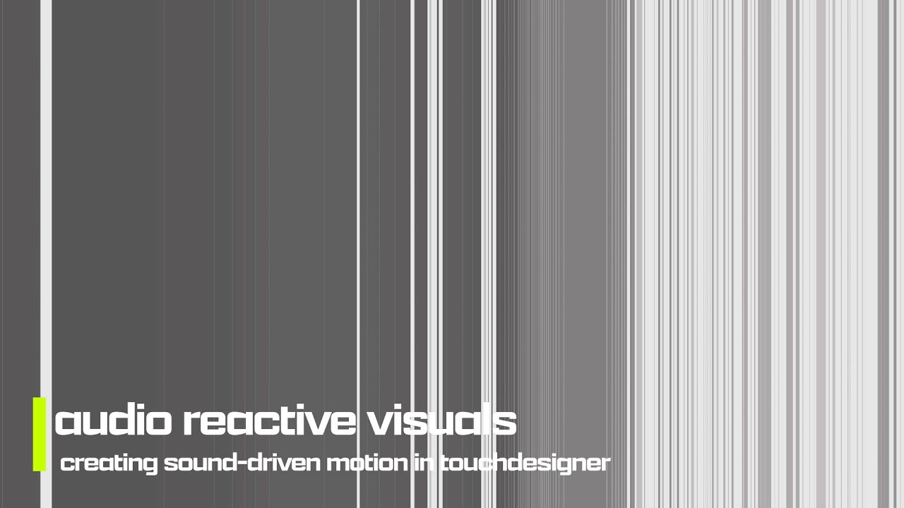 Визуализация звука, реагирующего на шум [Учебное пособие по TouchDesigner]