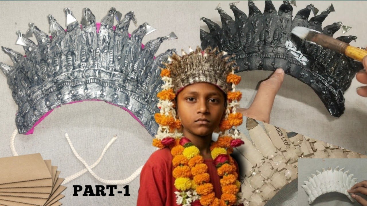 Kantara Mukut Kaise Banae InCardboard & Paper Ghar Par Kantara Crown Kese Banaye|Panjurli Deiva|PT-1
