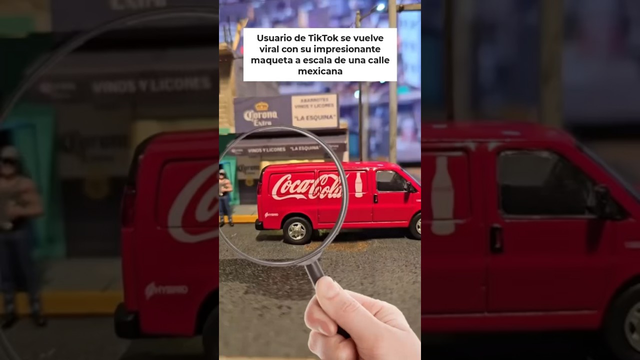 Muestra impresionante maqueta a escala de una calle mexicana. 🏠🚗🇲🇽 #shortvideos #viral #mexico