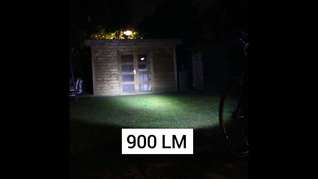 LED fietslamp 900 Lumen USB oplaadbaar