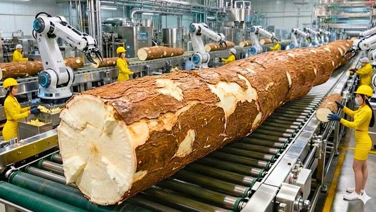 Cómo millones de yucas se transforman en tela dentro de una fábrica industrial