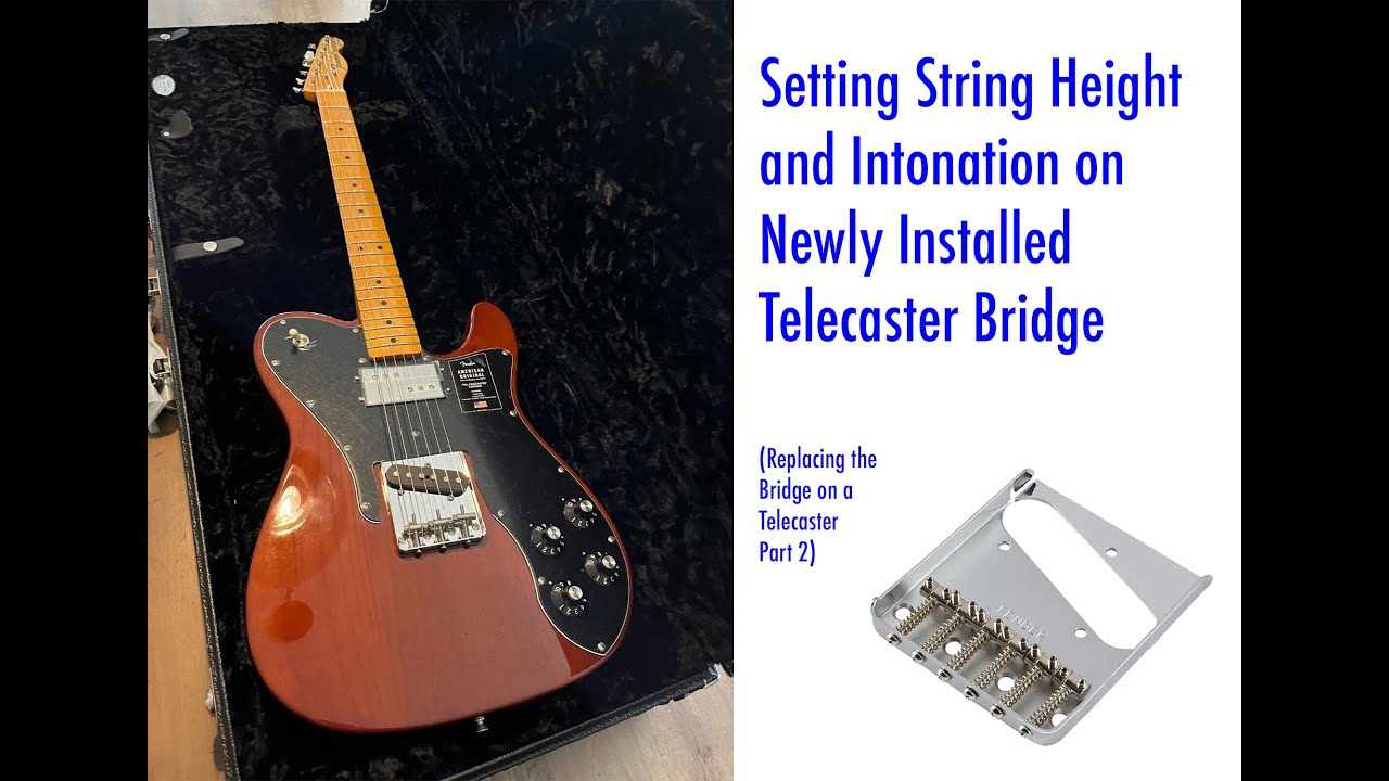 Set String Height & Intonation on a 6 Saddle Tele Bridge #fender #fendertele #fendertelecaster