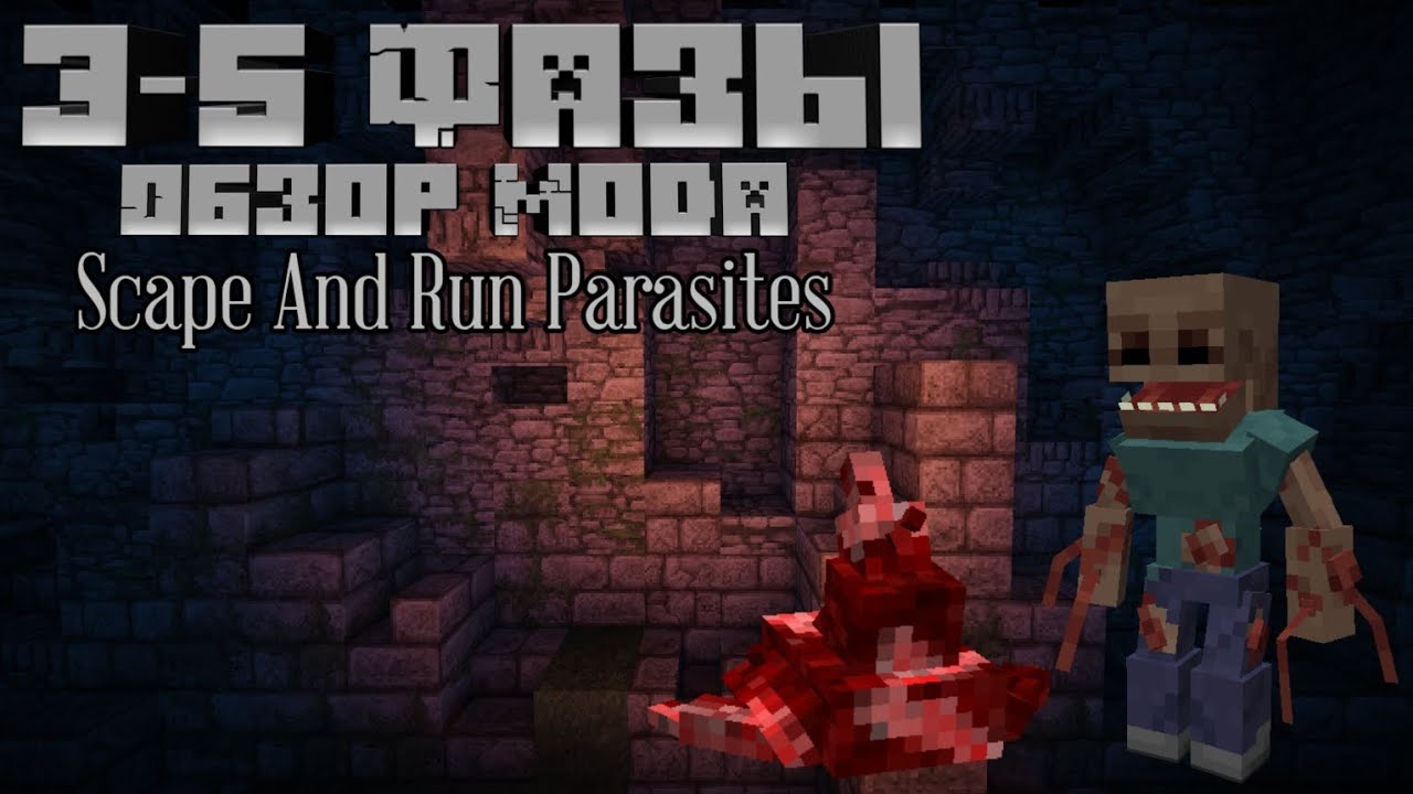 #ОбзорМода на паразитов | 2 Часть | Scape And Run Parasites #minecraft #обзор #scapeandrunparasites