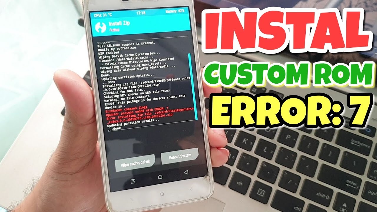 FIX TWRP ERROR 7 INSTAL CUSTOM ROM 