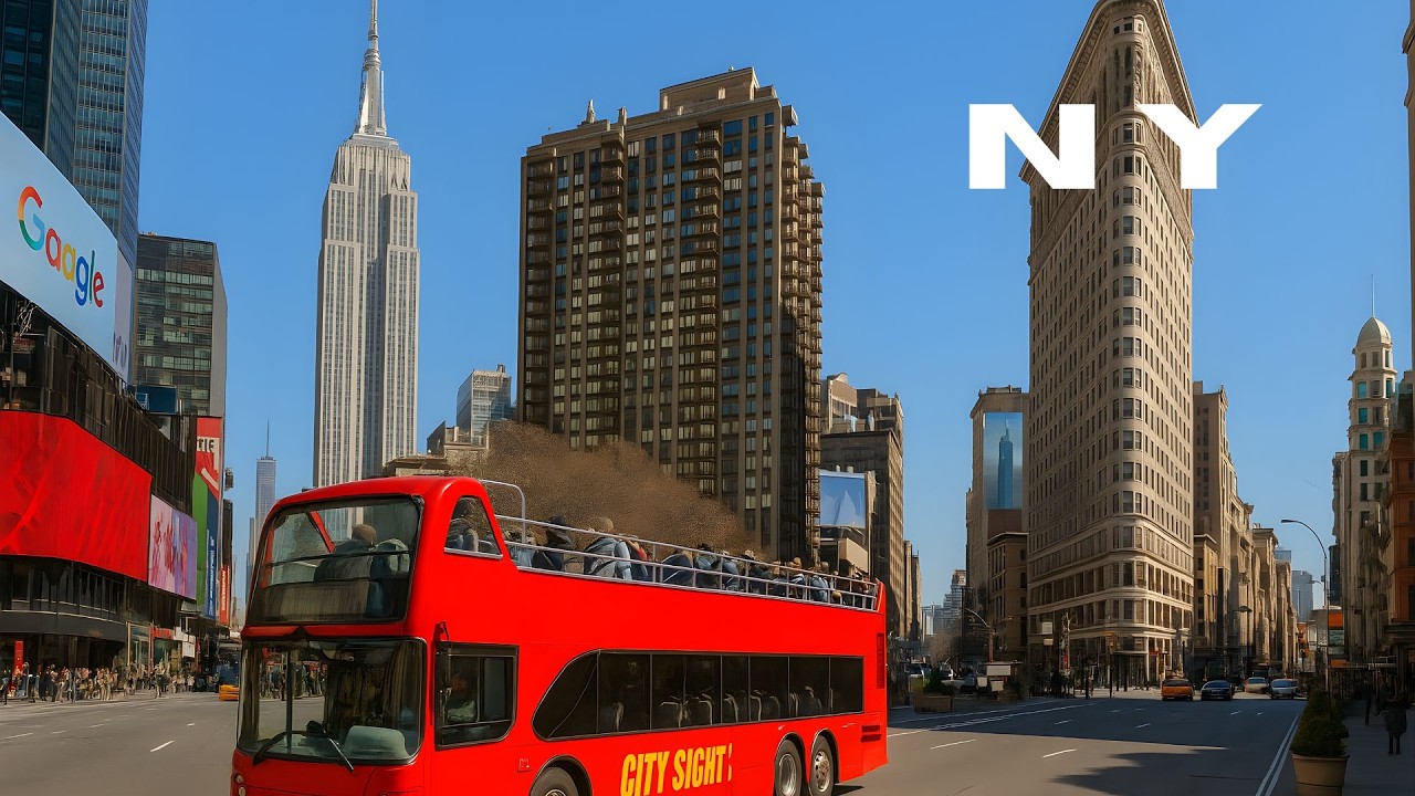 🚌 Let’s Explore NYC! Hop-On Hop-Off Bus Tour 🗽 From Times Square to Times Square | 4K City Sights ✨