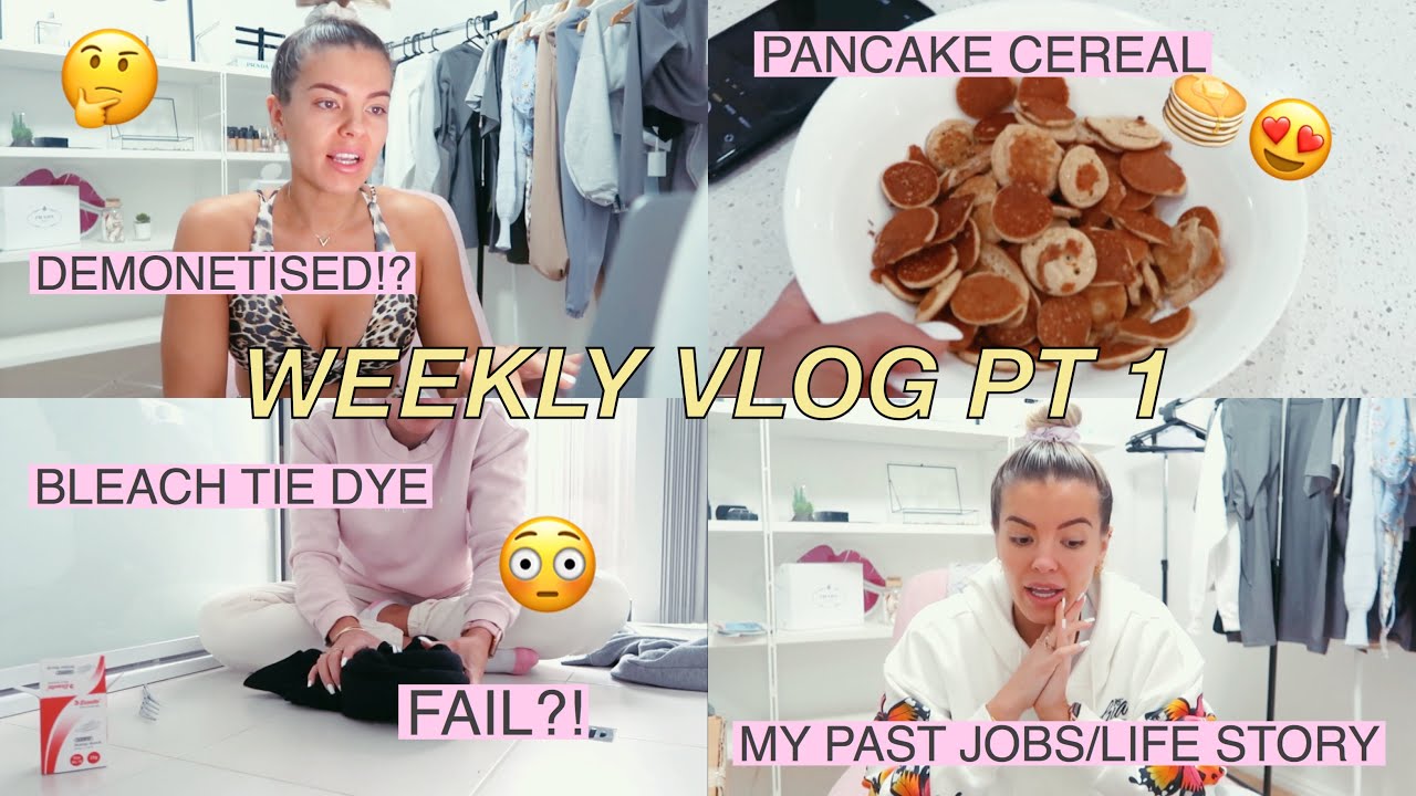 WEEKLY VLOG ✨ PANCAKE CEREAL 🥣🥞🤯 MY PAST JOBS & LOVE LIFE 🥴 MY TIE DYE ATTEMPT 😂 JAZ HAND