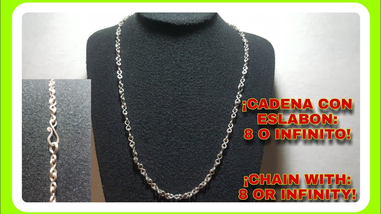 CADENA SENCILLA| SIMPLE CHAIN| DIY|  CADENA DE ALAMBRE CON ESLABON: INFINITO u 8| ALAMBRISMO.