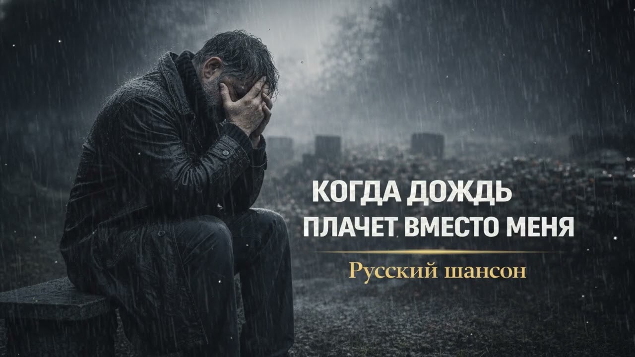 🌧️⚰️ Печальный русский шансон – тишина кладбища, дождь и разбитая душа