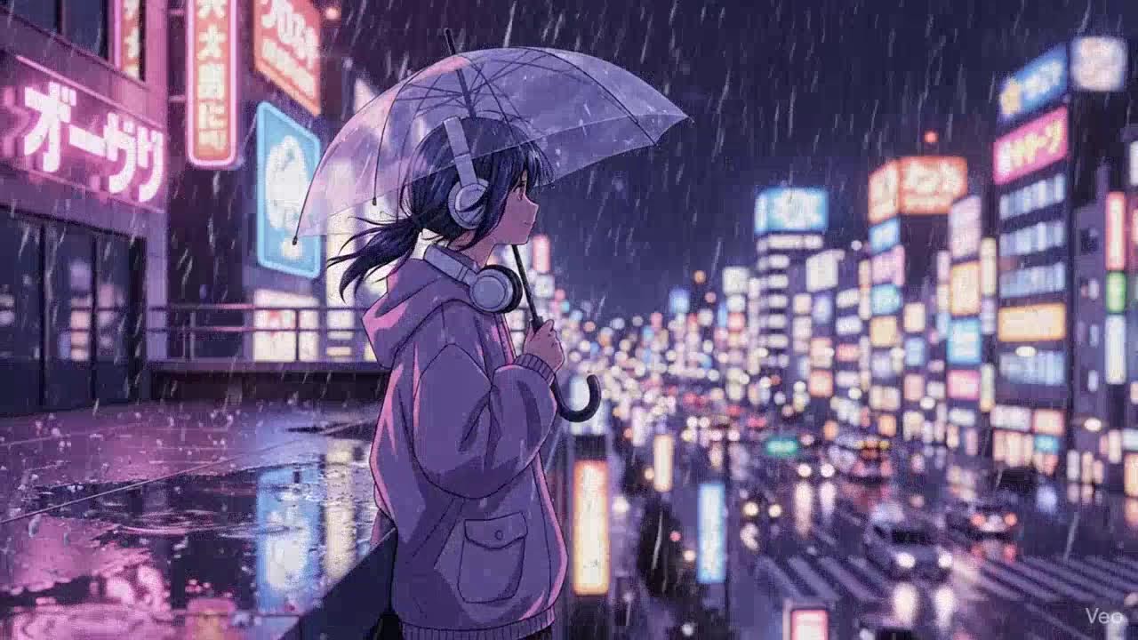 📚 Study & Sleep Background Music 🎧 Calm Lofi Hip Hop with Rain | The Japanese Town | HAPPY NEW YEAR