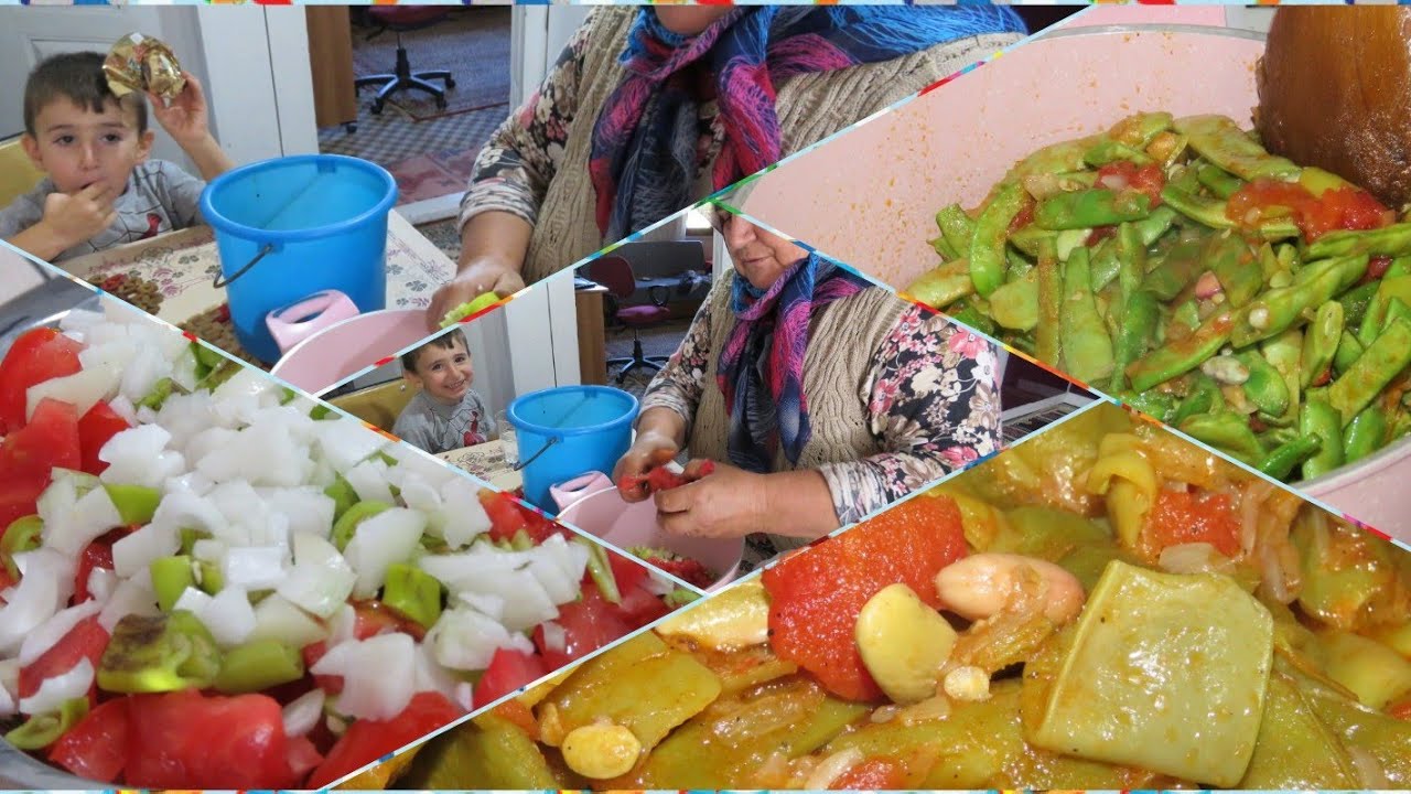 Taze fasulye tarifi öğlen yemeği günlük vlog