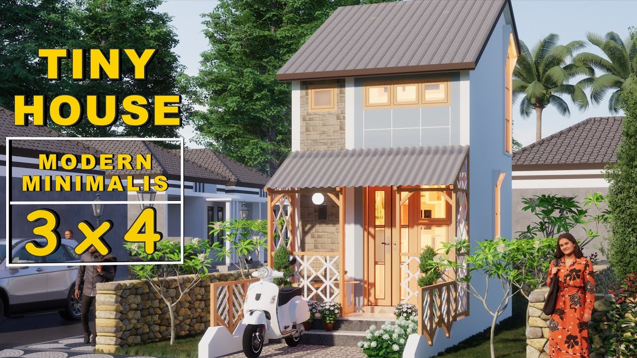 Desain Rumah 3x4 Meter | Mezzanine | Tiny House